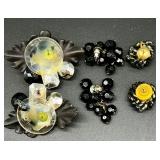 Collection of Vintage and Statement Clip-On Earrings Assorted Styles and Materials