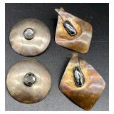 Collection of Vintage and Statement Clip-On Earrings Assorted Styles and Materials