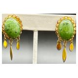 Collection of Vintage and Statement Clip-On Earrings Assorted Styles and Materials