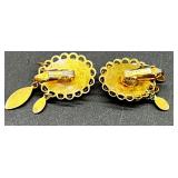 Collection of Vintage and Statement Clip-On Earrings Assorted Styles and Materials
