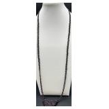 Beaded Jewelry Set with Multistrand Necklaces, Bracelets and Clip-On Earrings