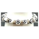 Beaded Jewelry Set with Multistrand Necklaces, Bracelets and Clip-On Earrings