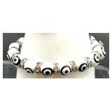 Beaded Jewelry Set with Multistrand Necklaces, Bracelets and Clip-On Earrings