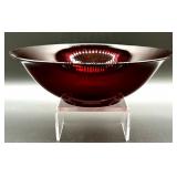 Set of Vintage Ruby Red Glass Bowls and Creamer