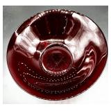 Set of Vintage Ruby Red Glass Bowls and Creamer