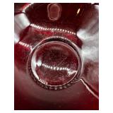 Set of Vintage Ruby Red Glass Bowls and Creamer
