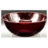 Set of Vintage Ruby Red Glass Bowls and Creamer