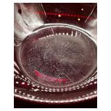 Set of Vintage Ruby Red Glass Bowls and Creamer