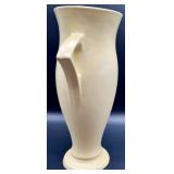 Vintage Syringa Ivory Art Deco Style Ceramic Vase with Double Handles
