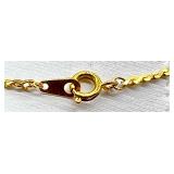 Set of 3 Gold-Plated Jewelry Chains Including 14KGP Necklace and Bracelet
