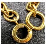 Set of 3 Gold-Plated Jewelry Chains Including 14KGP Necklace and Bracelet