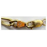 Pair of 10K Italy Gold Bracelets - Curb and Box Chain - 6.16g Total