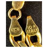 Pair of 10K Italy Gold Bracelets - Curb and Box Chain - 6.16g Total