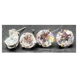 10K Gold-Filled Band Ring and 4 Assorted Sterling Silver CZ Stud Earrings and Sterling Silver Bracelets