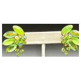 Set of Sterling Silver Green Gemstone Earrings, Statement Ring and Additional Earrings