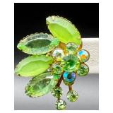 Set of Sterling Silver Green Gemstone Earrings, Statement Ring and Additional Earrings