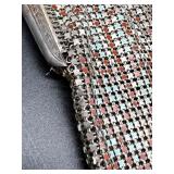 Antique Mesh Chainmail Purse and Compact Set with Mother of Pearl Inlay