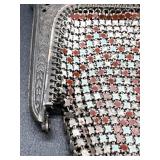 Antique Mesh Chainmail Purse and Compact Set with Mother of Pearl Inlay