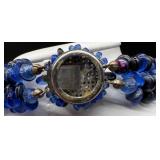 Collection of Colorful Vintage Beaded Necklaces with Matching Earrings and Floral Clip-Ons