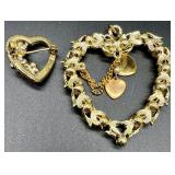 Vintage Costume Jewelry Collection with Faux Pearls and Gold Tone Accents