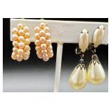 Vintage Costume Jewelry Collection with Faux Pearls and Gold Tone Accents