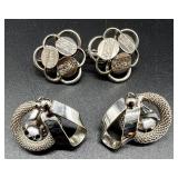 Vintage Rhinestone Jewelry Collection: Brooches, Clip-On Earrings, Rings & Necklace