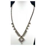 Vintage Rhinestone Jewelry Collection: Brooches, Clip-On Earrings, Rings & Necklace
