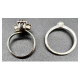 Vintage Rhinestone Jewelry Collection: Brooches, Clip-On Earrings, Rings & Necklace