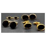Vintage Cufflinks and Tie Tacks Collection with Swank Display Box