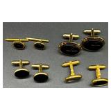 Vintage Cufflinks and Tie Tacks Collection with Swank Display Box