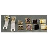 Vintage Cufflinks and Tie Tacks Collection with Swank Display Box