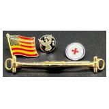 Vintage Cufflinks and Tie Tacks Collection with Swank Display Box