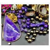 Vintage Small Grouping of Jewelry and Costume Accessories For use in Crafting and Repair
