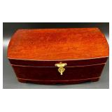 Wooden Jewelry Box with Compartments, Mirror, and Removable Red Velvet Tray