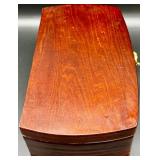 Wooden Jewelry Box with Compartments, Mirror, and Removable Red Velvet Tray