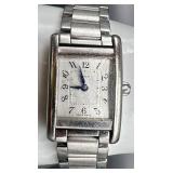 Coach Rectangular Stainless Steel Wristwatch with Bracelet Band with Purchase Limited Warranty Card