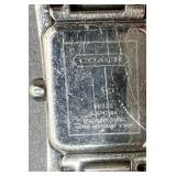 Coach Rectangular Stainless Steel Wristwatch with Bracelet Band with Purchase Limited Warranty Card