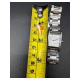 Coach Rectangular Stainless Steel Wristwatch with Bracelet Band with Purchase Limited Warranty Card