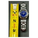 Swatch Irony Stainless Steel Wristwatch with Blue Dial