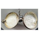 Sterling Silver Locket Pendant Necklace with Red Stone Accent, 16g