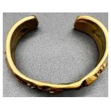 Sterling Silver Amber Pendants with Necklace, Pendant and Artisan Crafted Brass Cuff Bracelet Lot