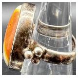 Set of 3 Sterling Silver Statement Rings with Colorful Natural Gemstones