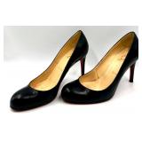 Christian Louboutin Black Leather Heels Size 38