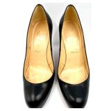 Christian Louboutin Black Leather Heels Size 38