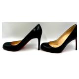 Christian Louboutin Black Leather Heels Size 38