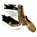 Cole Haan Leopard Accent Lace-Up Sneakers and Mad Love Leopard Flats