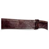 Coach Signature Burgundy Leather Shoulder Bag with Dust Bag