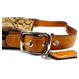 Coach Signature Jacquard and Leather Shoulder Bag