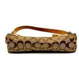 Coach Signature Jacquard and Leather Shoulder Bag