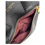 Marc Jacobs Black Leather Satchel Handbag with Gold Hardware and Dust Bag